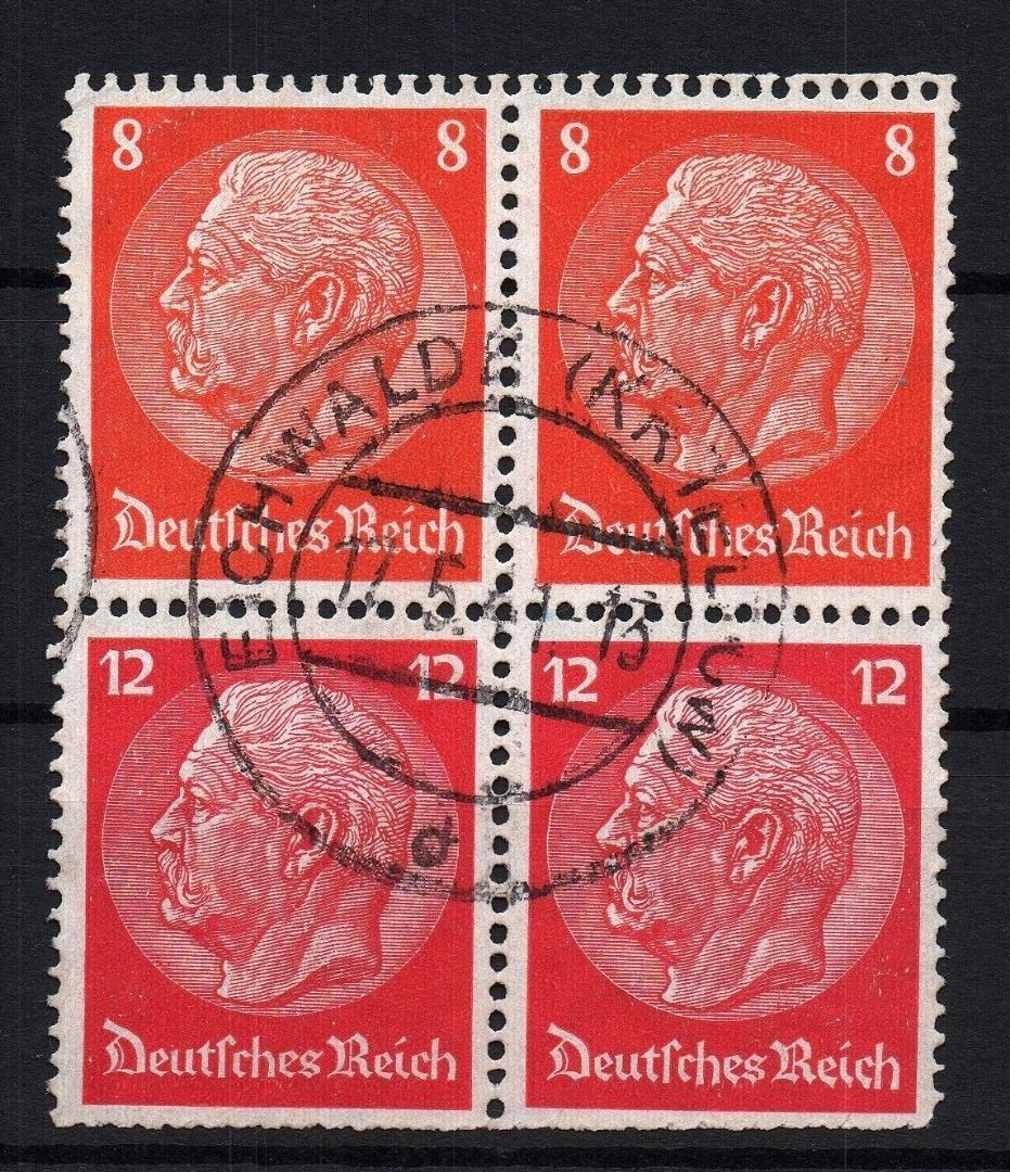 German Reich composite print Michel No. S 201, postmarked