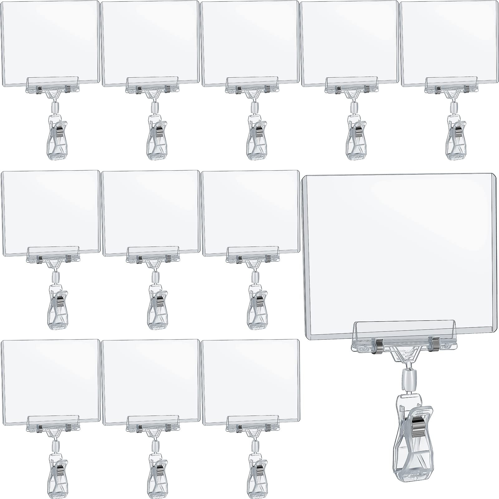 20x Epakh Sign Clips Rotating Price Tag Holders for Retail Display & Handrails