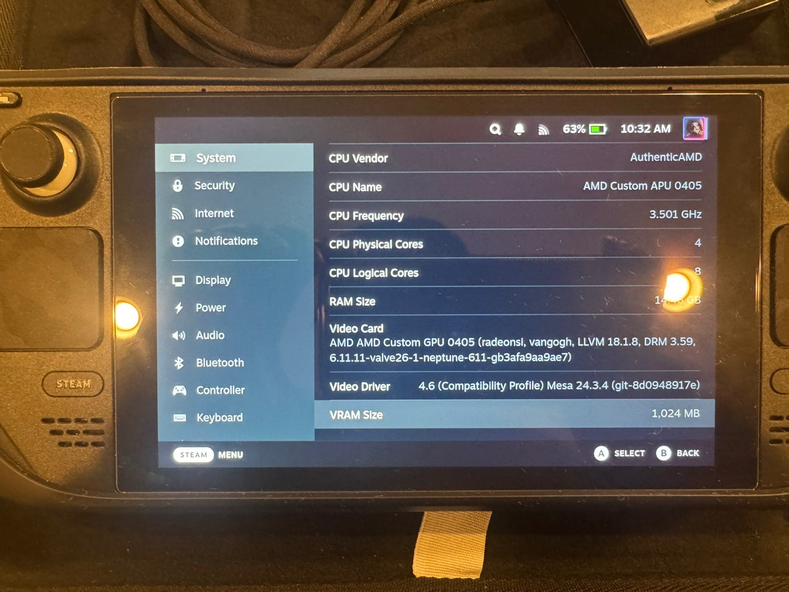 Valve Steam Deck 256 GB LCD Portable Gaming System Black w/ Charger Cable & Case