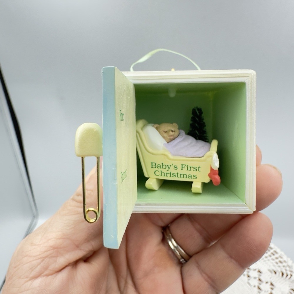 Vintage Christmas Hallmark Keepsake Ornament Baby's First Christmas Block 1994