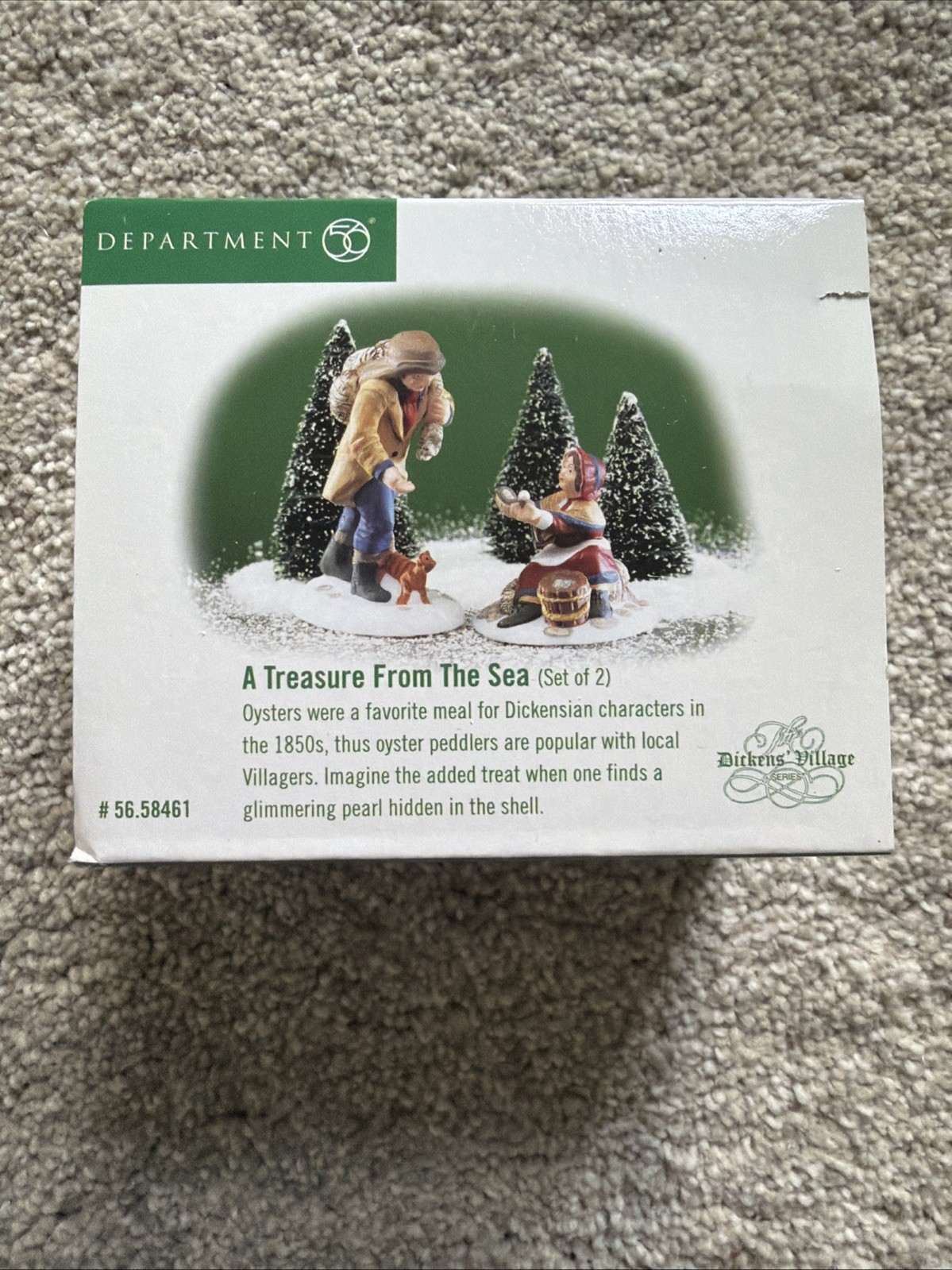Dept 56 Dickens Village A TREASURE FROM THE SEA (Set of 2) #58461 w/ Box