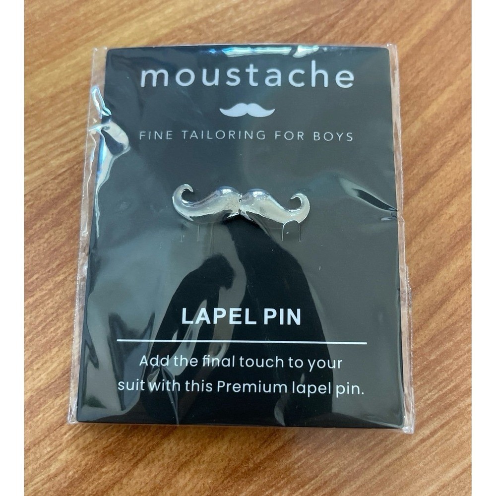 Moustache" brand lapel pin