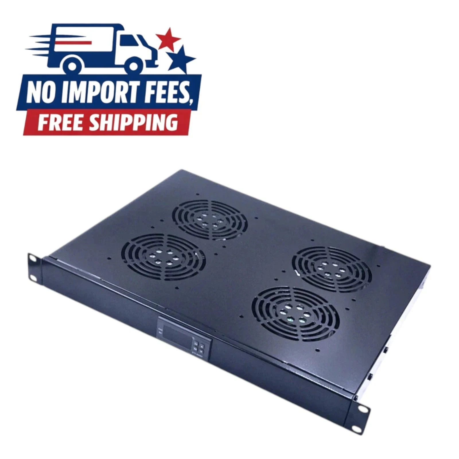 1U Rack Mount Digital Temperature Control Unit – Server Cooling Fan System 110V