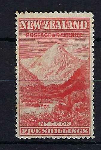 NEW ZEALAND SG259 1898 5/= VERMILION MTD MINT (d)