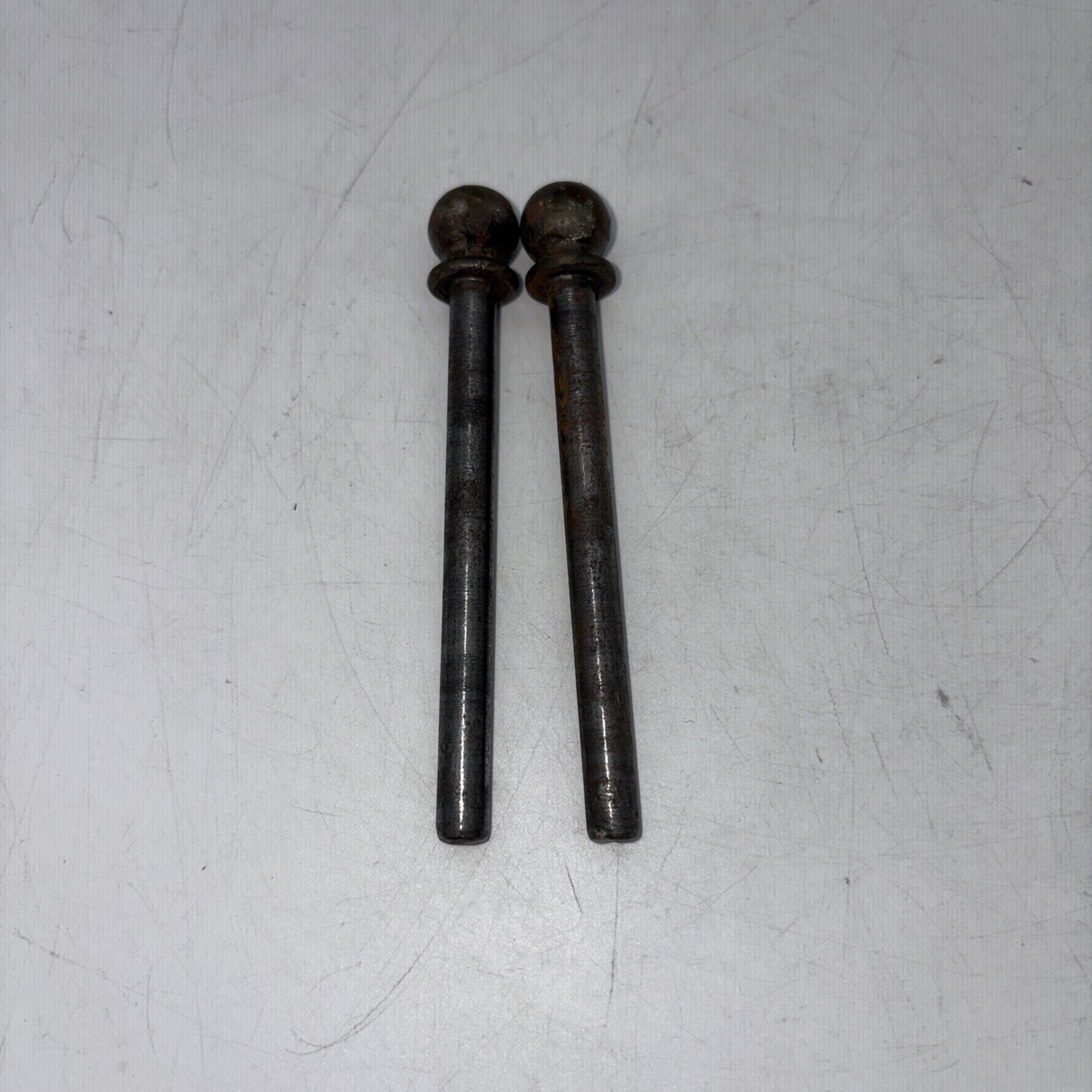 Antique Vtg Cannon Ball Top Finial Door Hinge Pin 3⅝+" x 17/64" ~ Lot of 2