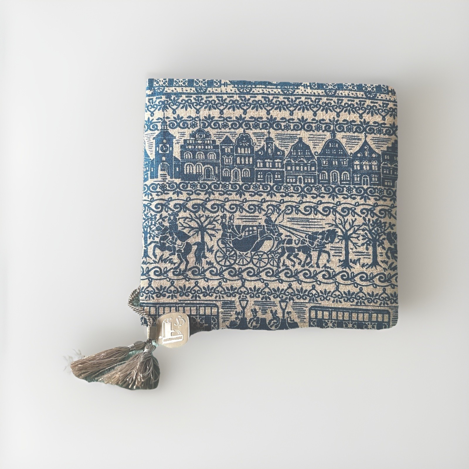 Vintage Brunnen Handbound Tweed Scrapbook Journal Lined With Glassine Pages 8X8