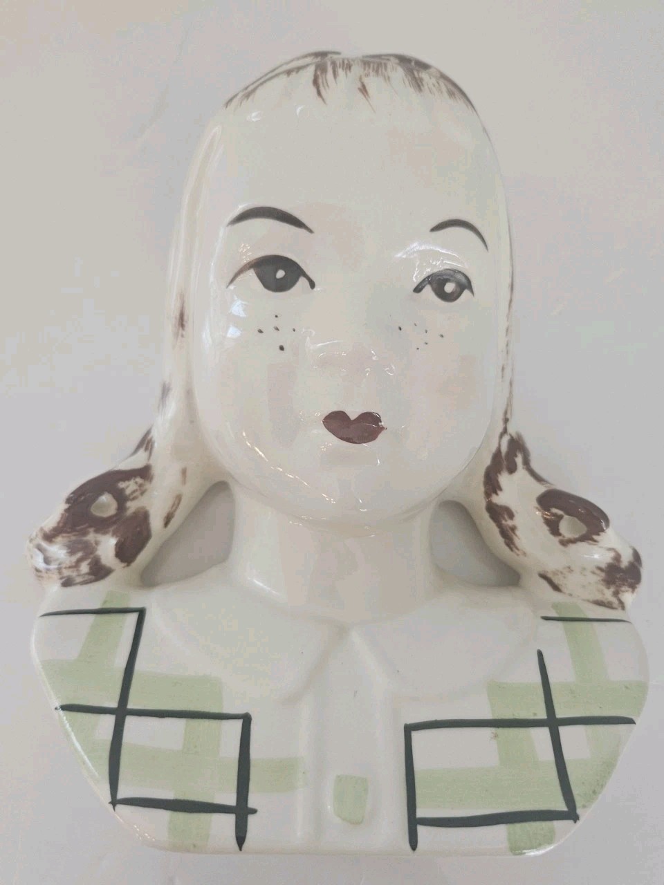 Vintage 1950s Stanford Art Pottery Jean Wall Pocket  Planter Mint Green  #D 231