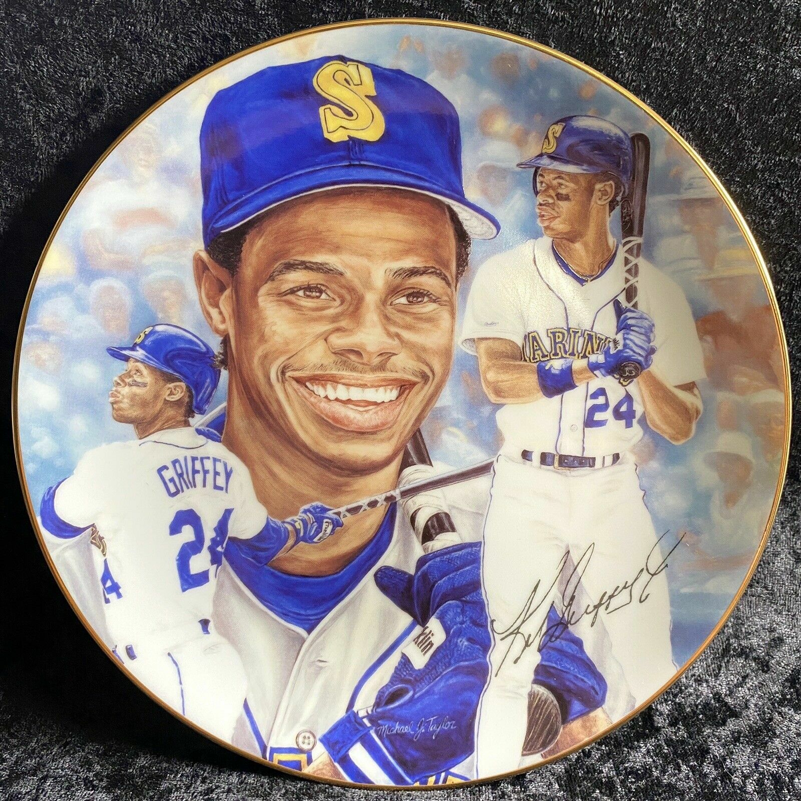Ken Griffey Jr Gartlan MLB Seattle Mariners Collectors Plate 1992 No 195