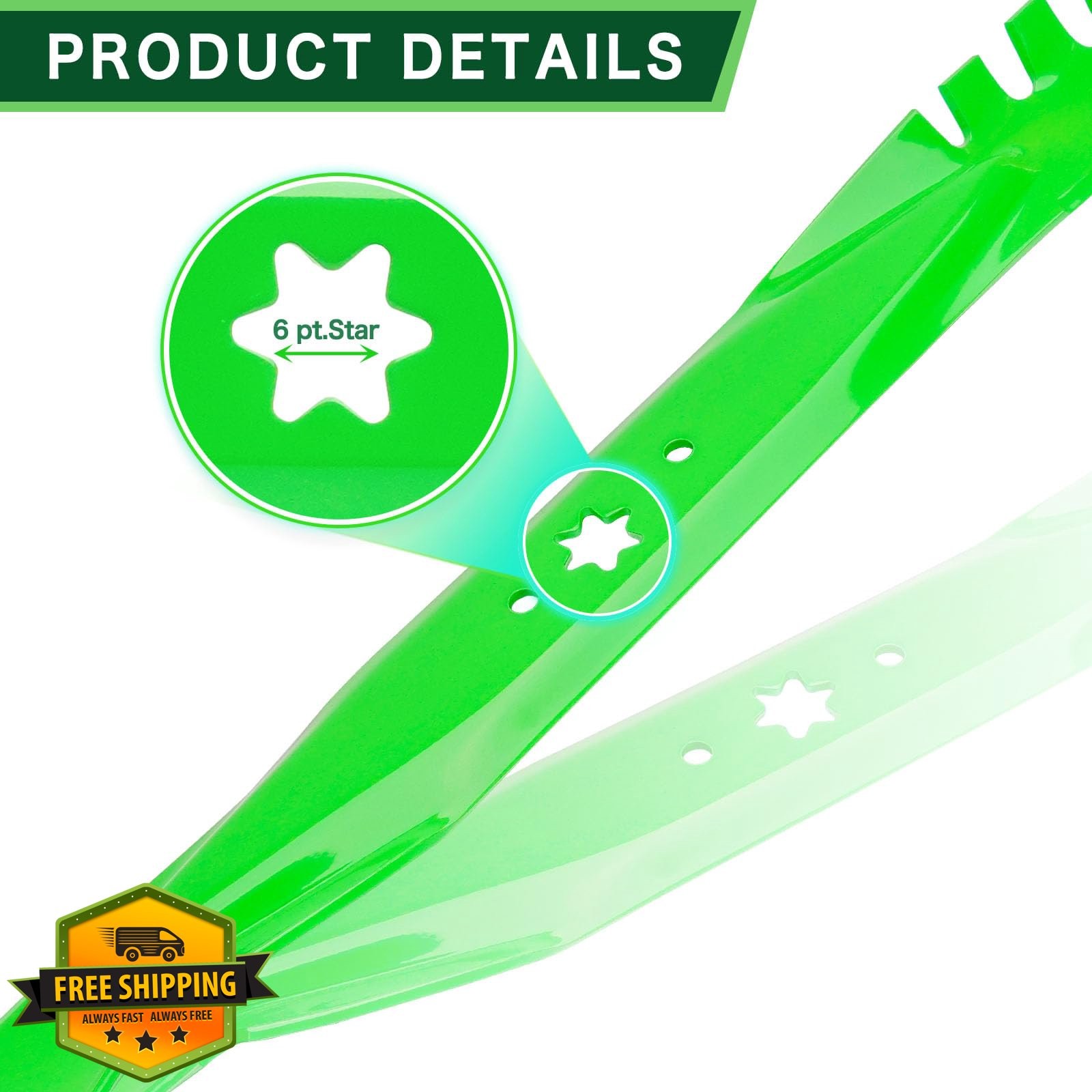 Mulching Mower Blades 2 Pack Fit 42" Troy Bilt Cub Cadet Pony Bronco