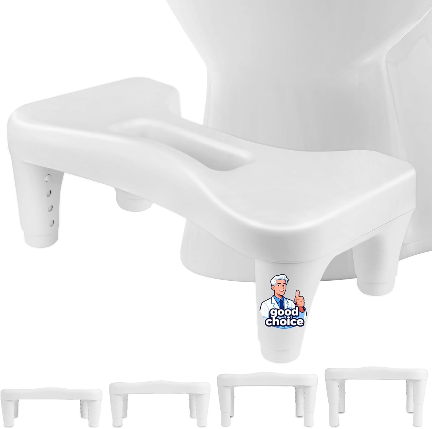 Toilet Stool Toilet Assistance Step Stool,Bathroom Poop Stool Height Adjustable