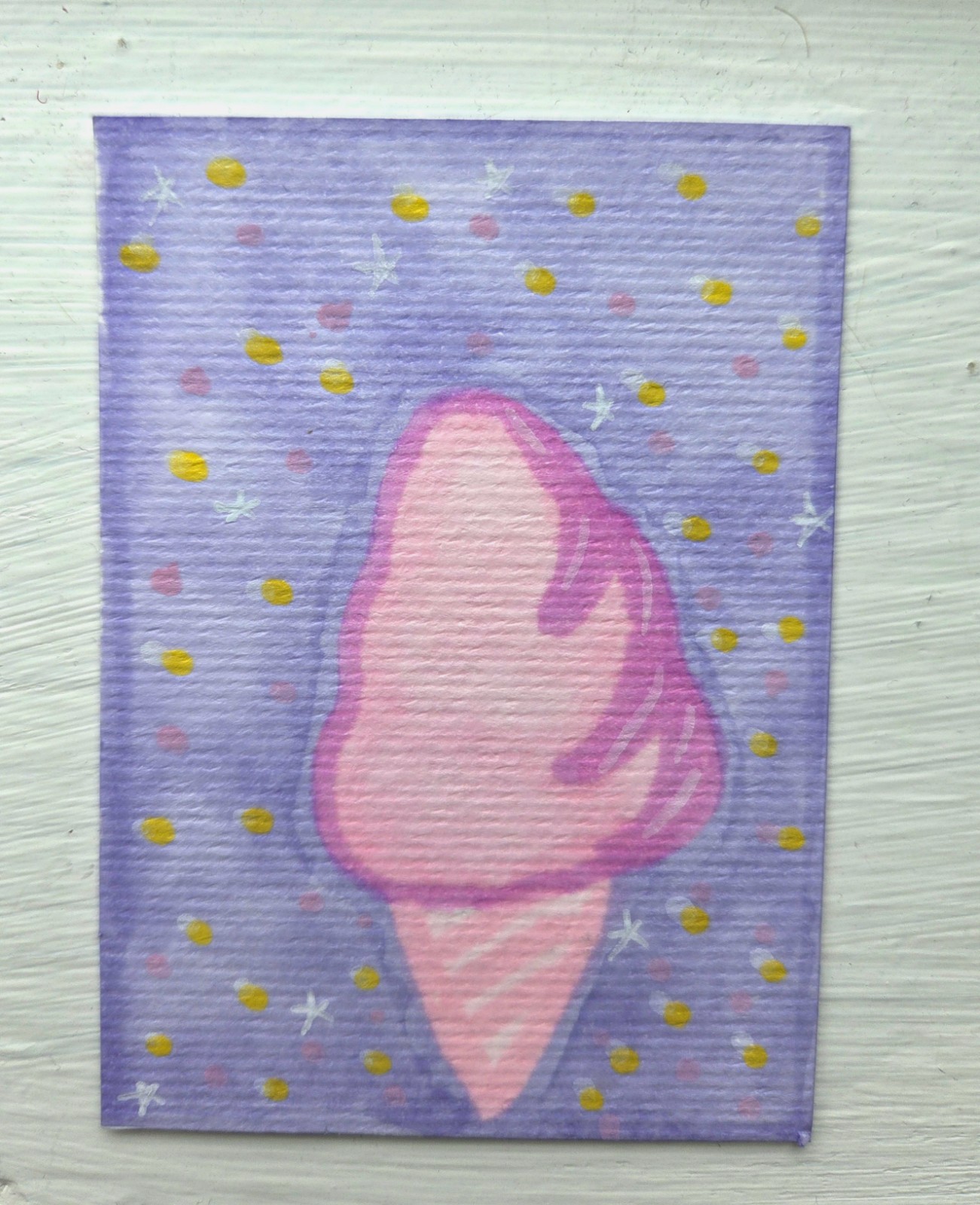 ACEO CARD Acrylic and Marker 2.5in by 3.5in original 