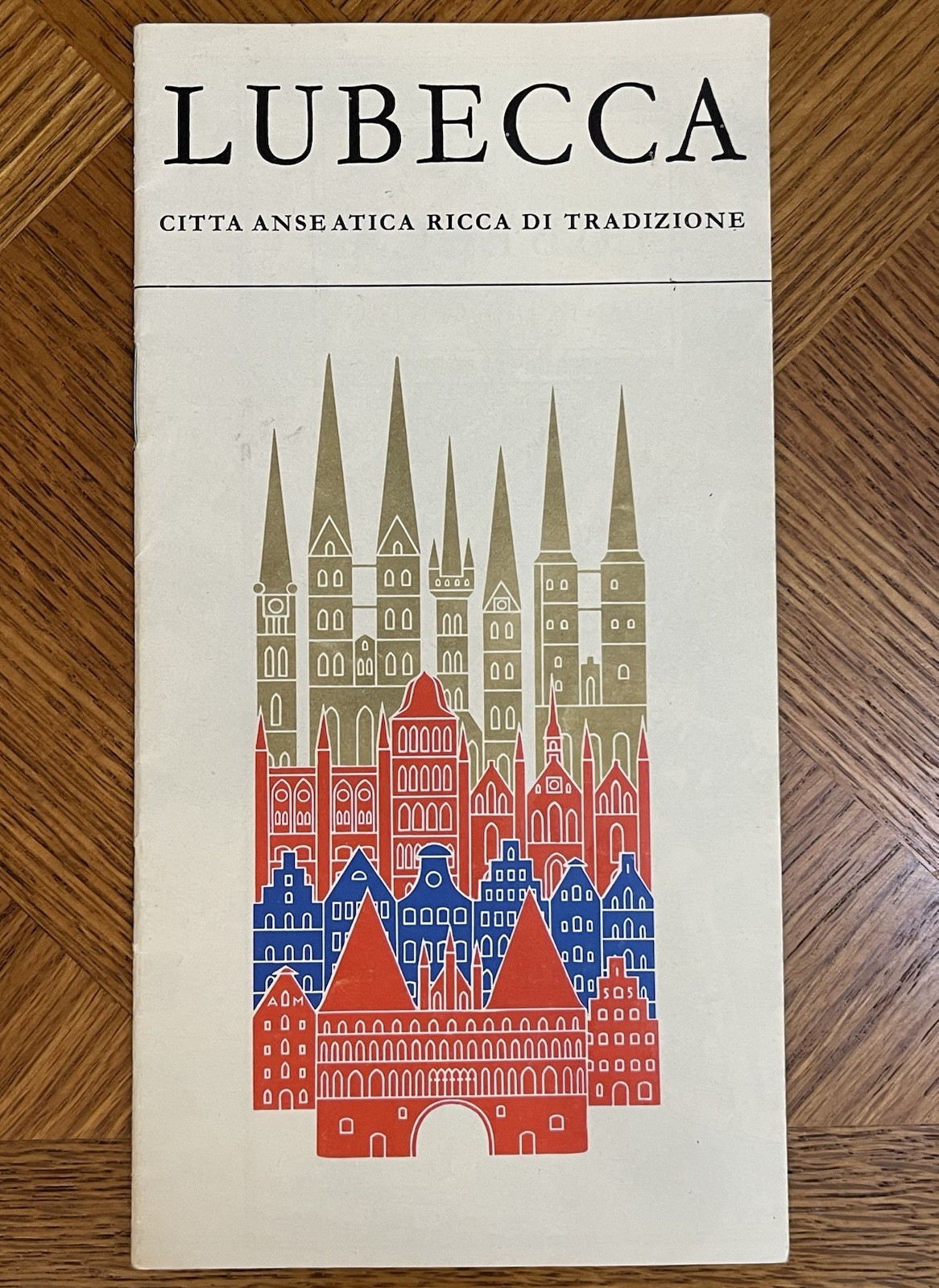 Vintage MCM 1960'S Lubeck Germany Map Travel Brochure Tourism Mod, Lubecca