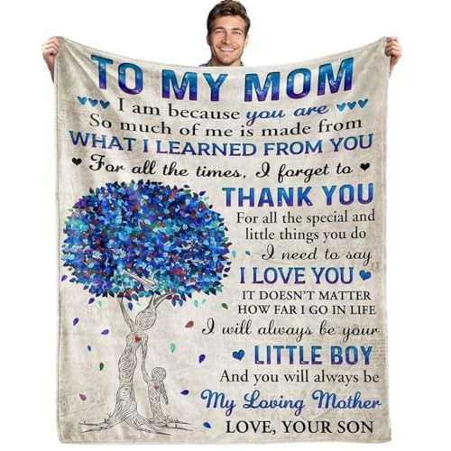 Romantic Birthday Gifts from Son to My Mom 50*60inch Gifts for Mom from Son