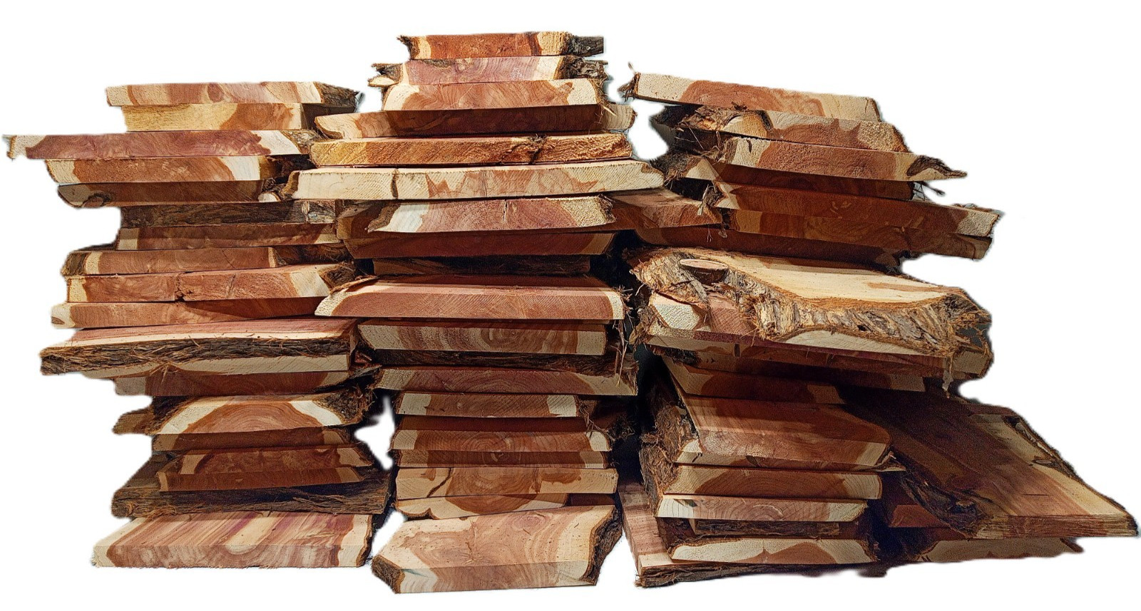 RED AROMATIC CEDAR Milled Live Edge Slab Value Bundle 1in Thick 10lbs Ships Free