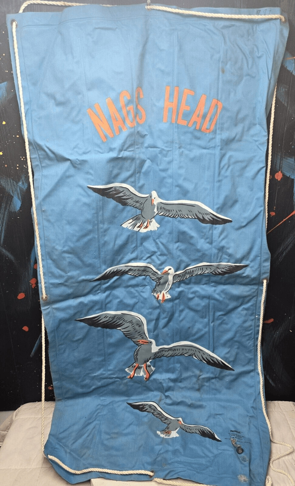 Vintage Canvas Raft Pool Beach Float Extra Heavy Duty  29x60 Paradise Nags Head