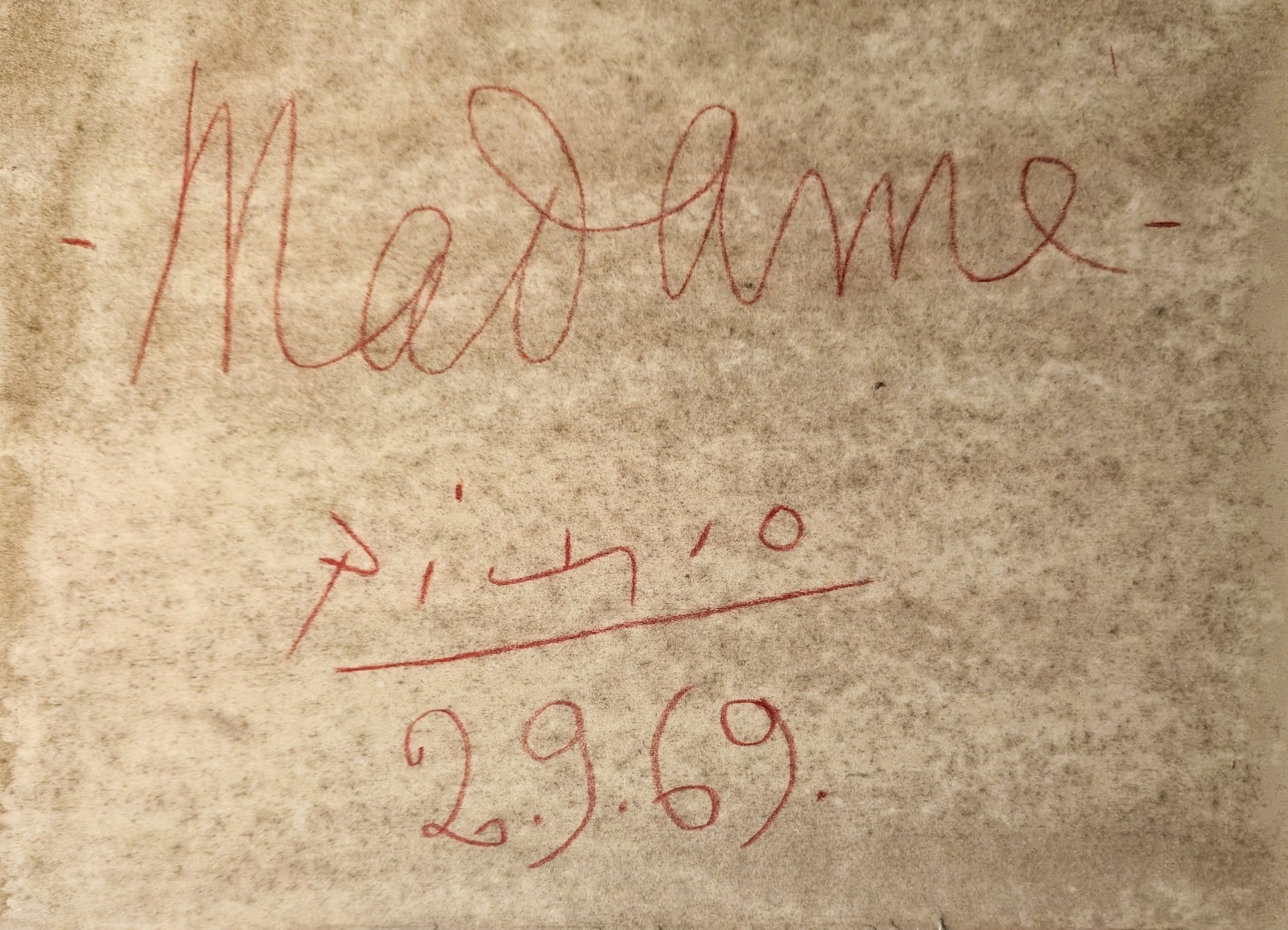 Pablo Picasso Pastel Painting Hand Signed On Original Paper Modern Art