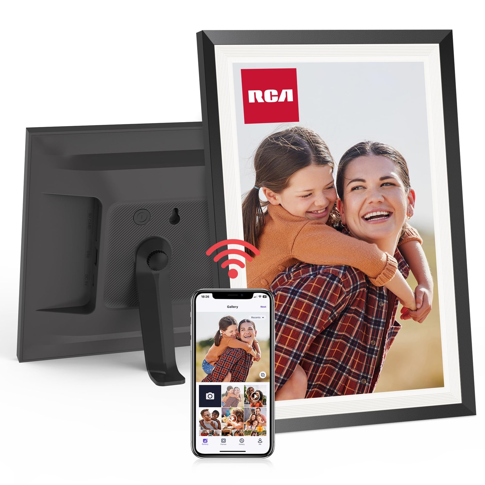 10.1” WiFi Digital Picture Frame, Electronic Photo Frames 32GB Storage, HD IP...