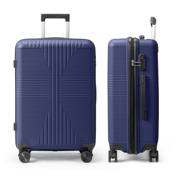 Non-TSA customs lock single 24-inch PP trolley case, navy blue