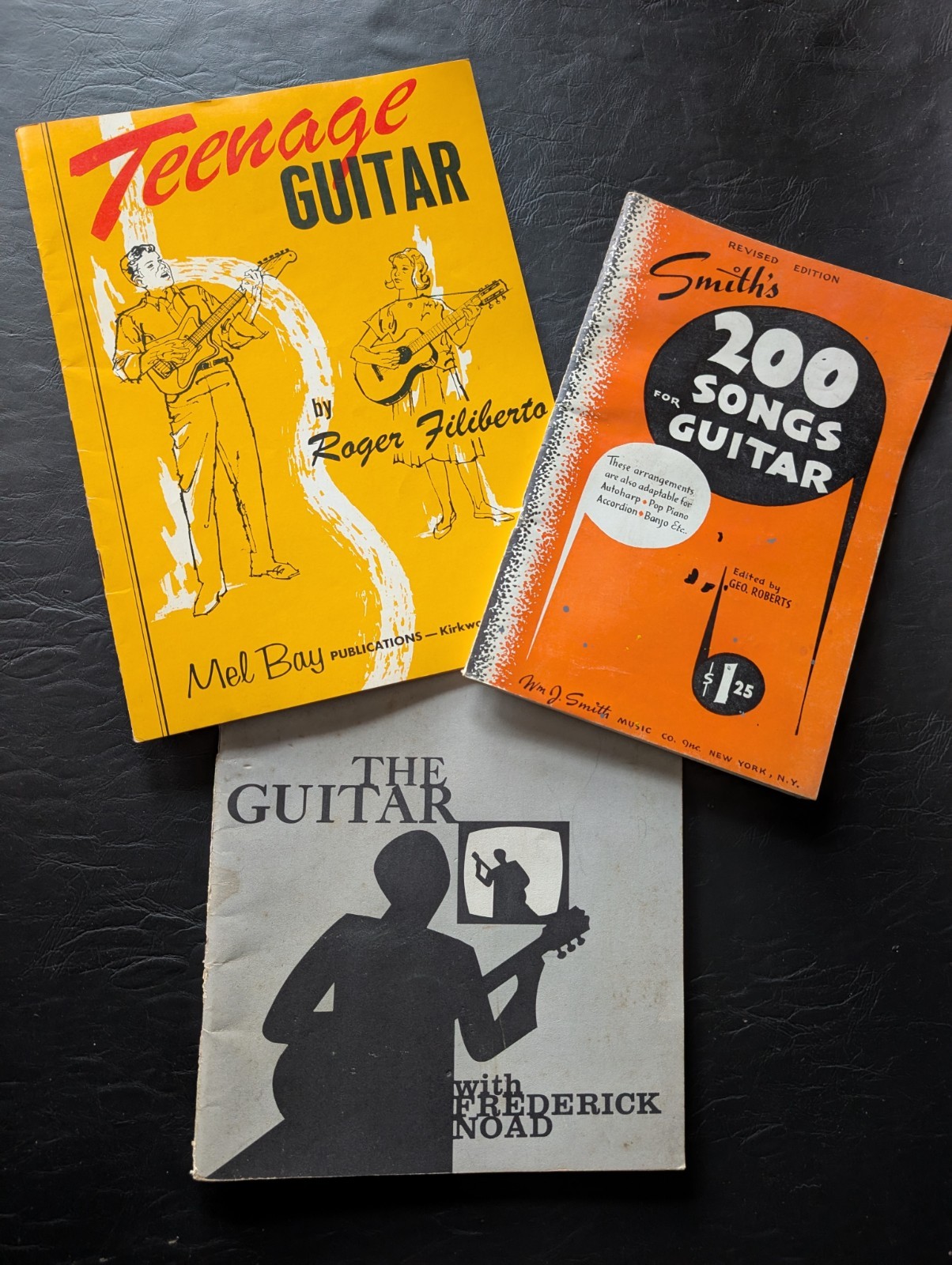 Vintage Guitar Instruction Books Mel Bay Teenage Guitar, Noad & Smiths Lot of 3