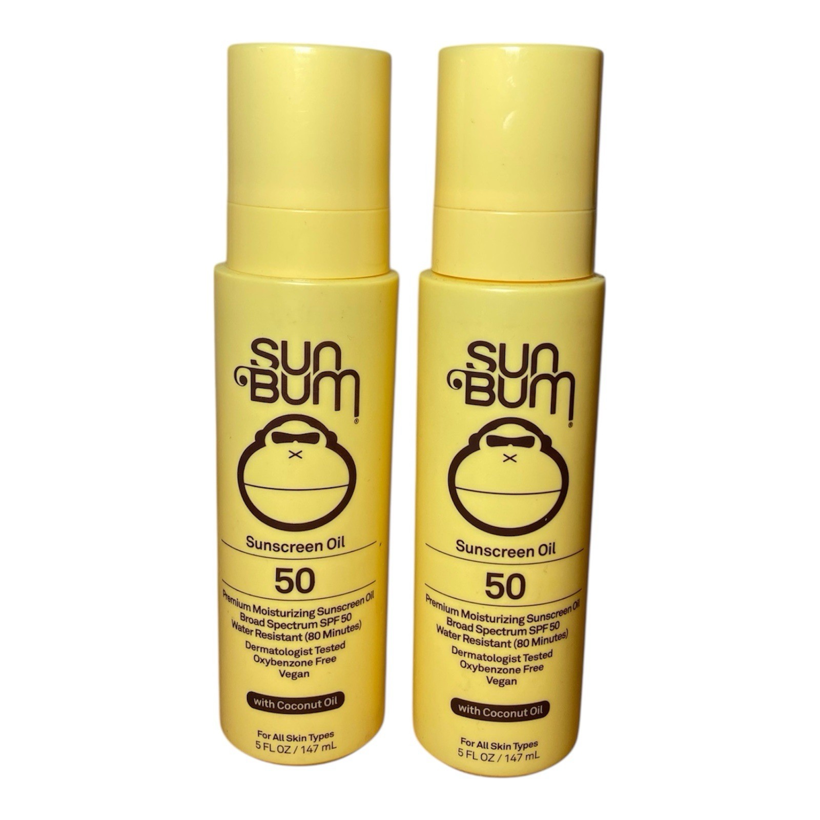 Sun Bum SPF 50 Sunscreen Oil - 5 oz - 3  Pack - w/ Coconut Oil - Water Resistant