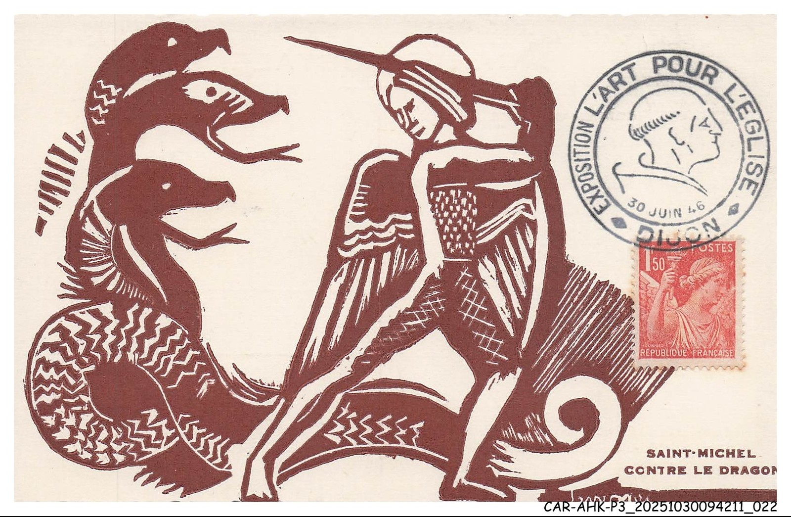 CAR-AHKP3-0148-Maximum Cards - FRANCE - Saint-Michel Against The Dragon - Expos