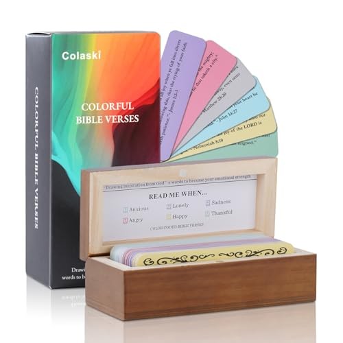 Bible Verse Box Set, Christian Gifts for Women Men, Read Me When Bible Yellow