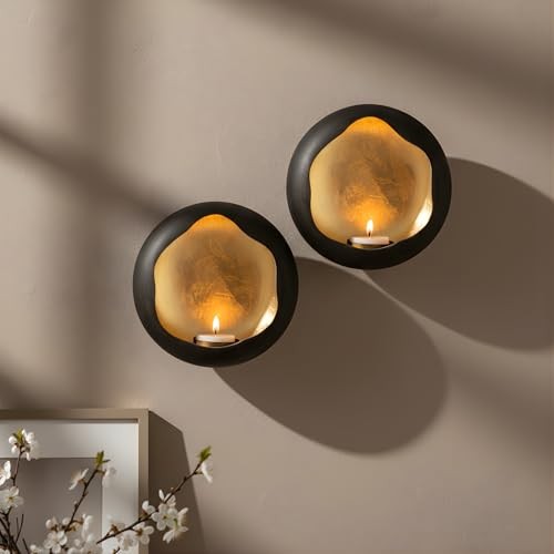  Metal Wall Candle Sconce Set of Two Wall Candle Holders - Set of 2 Solara