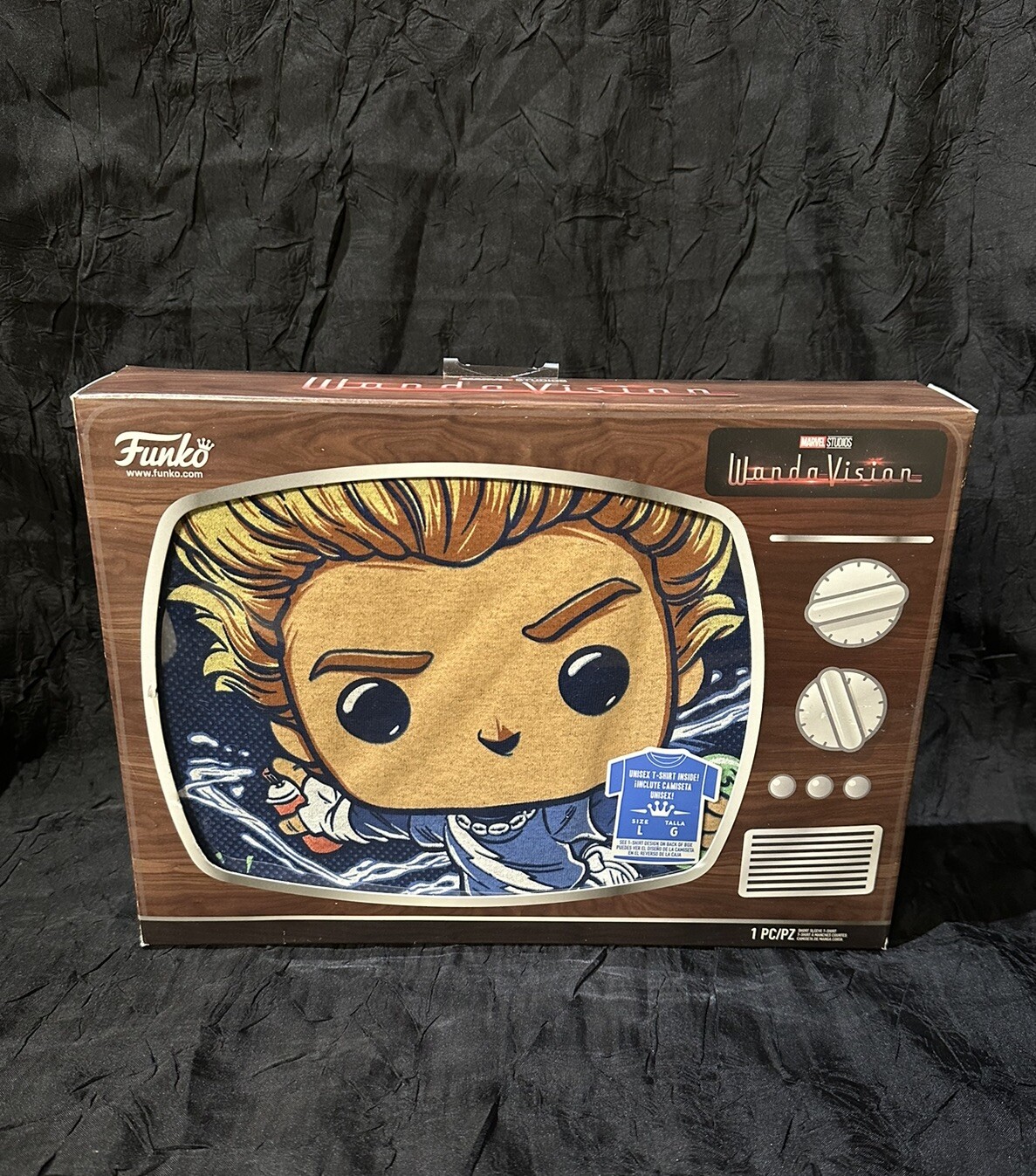 New Funko Pop Tee MARVEL Wanda Vision Pietro T-Shirt Size LARGE