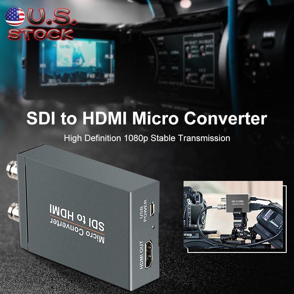 1 SDI In to 2 HDM + SDI Out Mini HD Video Micro Converter Audio Switcher S07