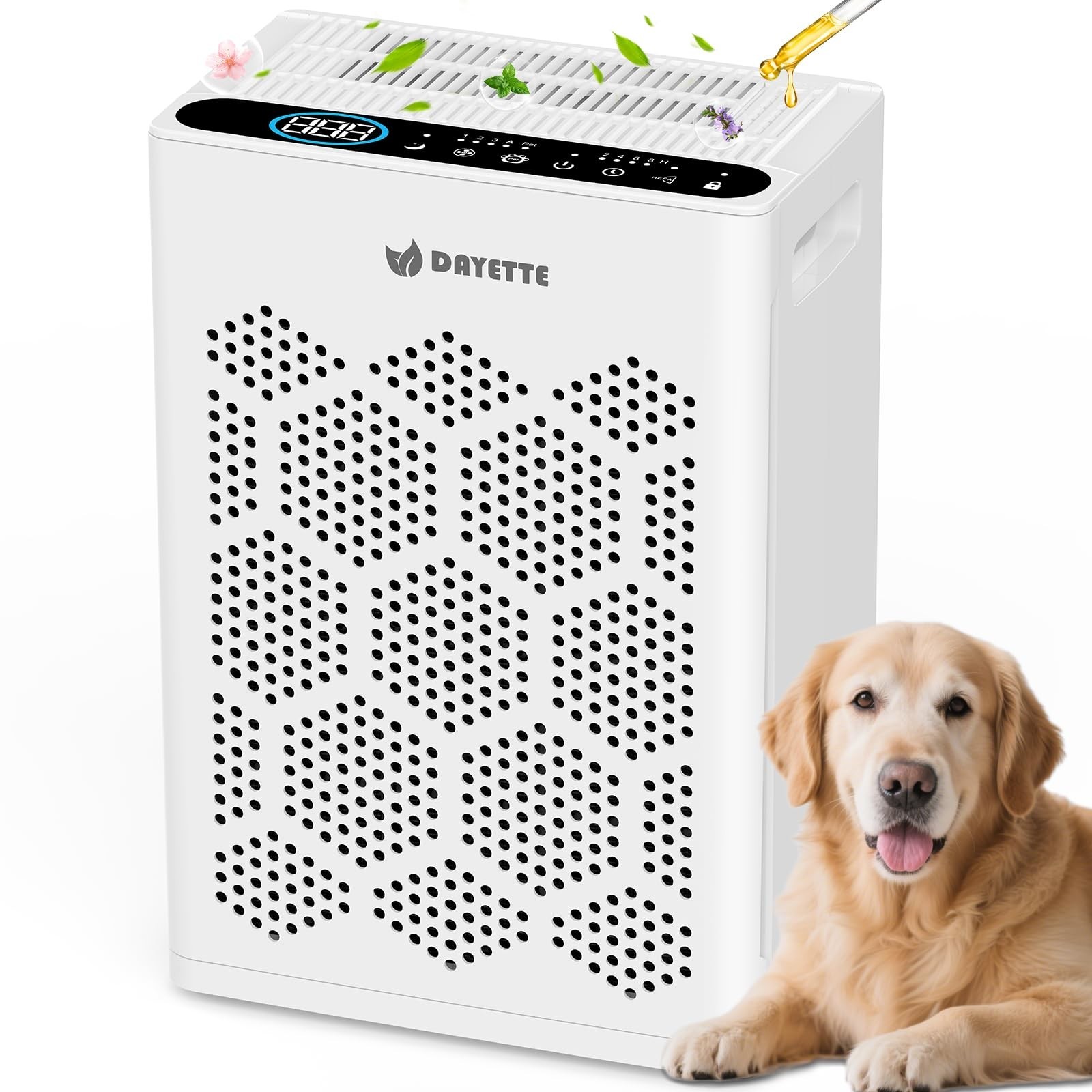 Air Purifiers for Home Large Room Up to 2400 Ft² with HEPA 14 Filter, DAYET