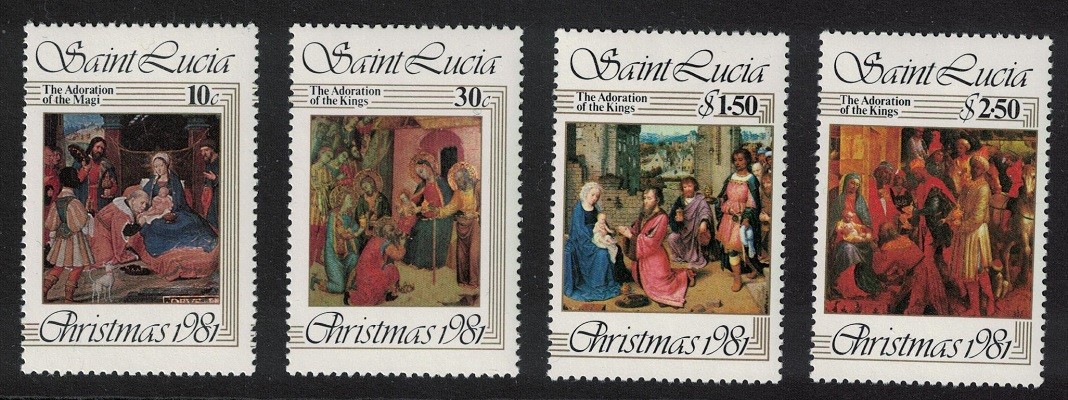 St. Lucia Christmas Paintings 4v 1981 MNH SG#602-605