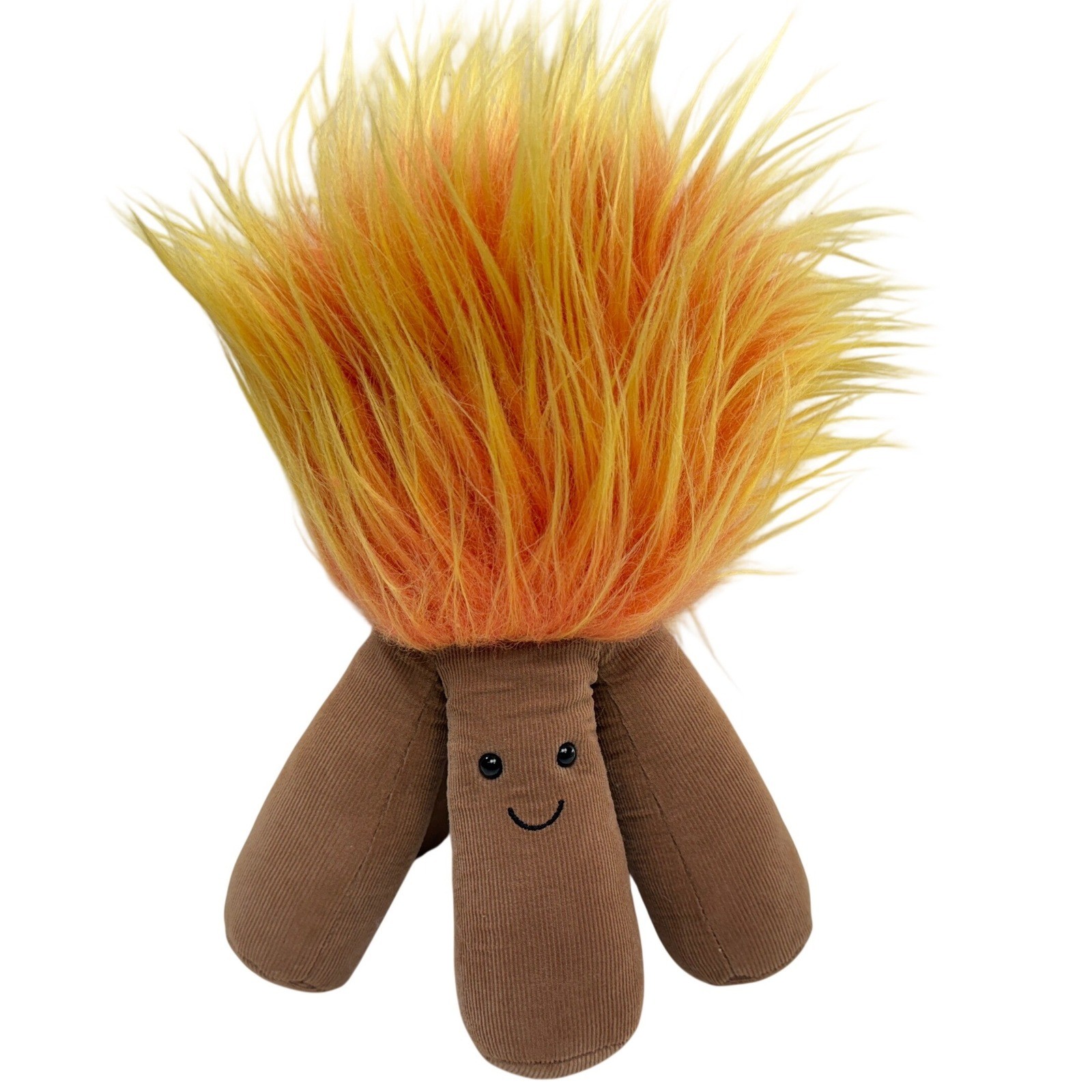 Jellycat Amuseables Campfire Plush Stuffed Toy Orange Yellow Fluffy Retired NEW