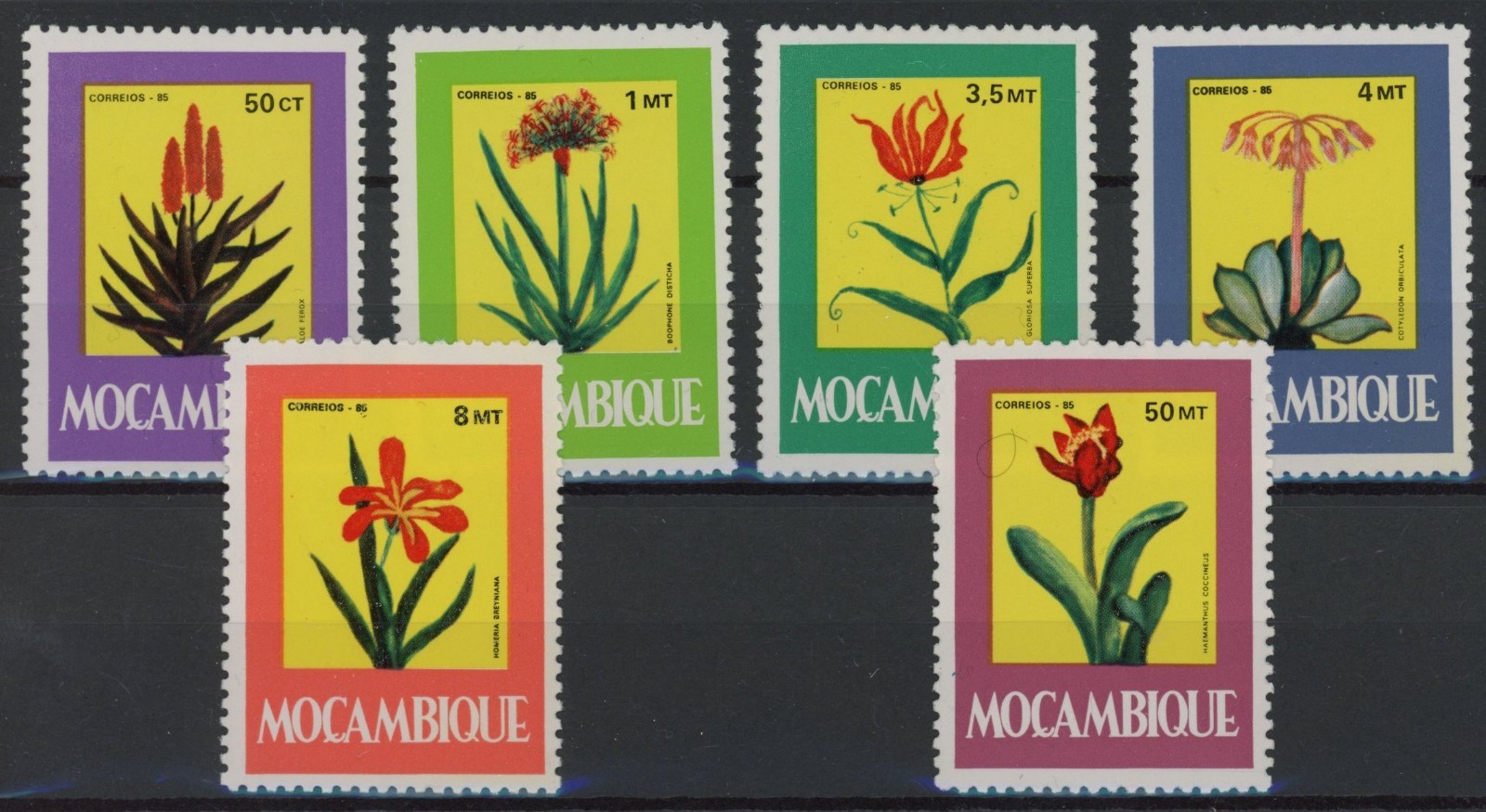 Mozambique 1985 : Flowers - Good Set Very Fine MNH Stamps