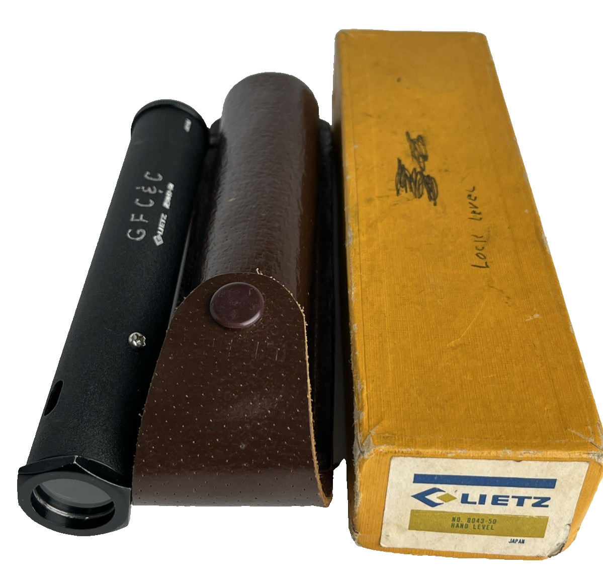 Vintage Lietz 8043-50 Hand Held Level Surveying Scope + Case & Box Made in Japan