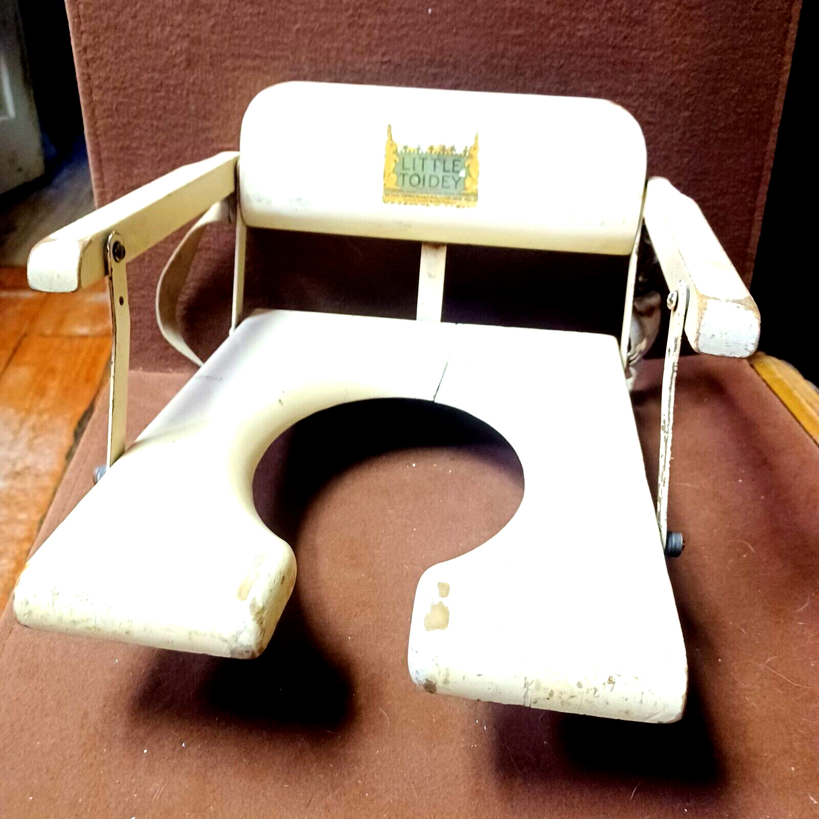 POTTY TRAINING SEAT Antique LITTLE TOIDEY Gertrude A Muller Co Juvenile WOOD Pro