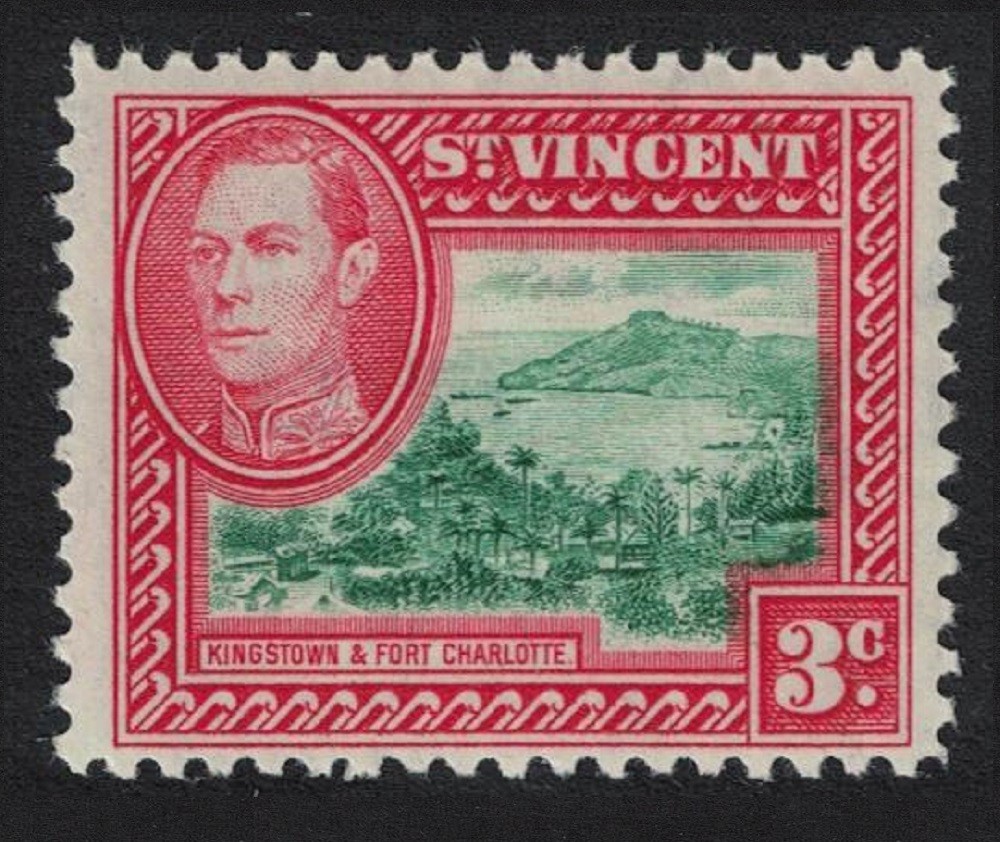 St. Vincent Kingstown and Fort Charlotte 3c 1949 MNH SG#166