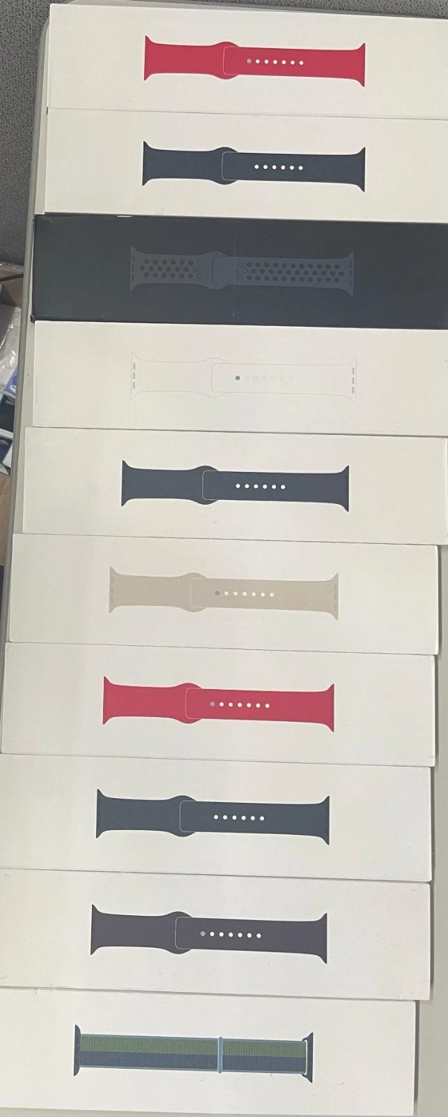 Overstock Lot of 10 Original Apple Watch Sport band ,45mm,41mm,40mm