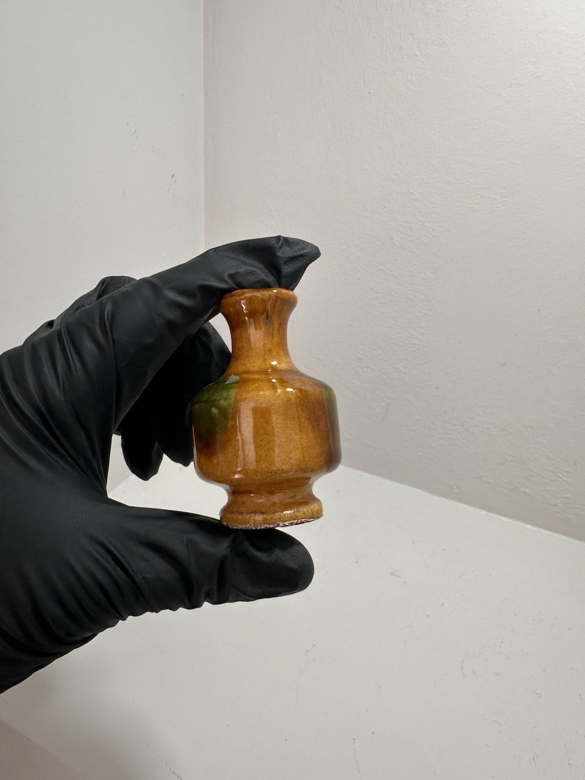 Chinese Antique Flambé Glazed Miniature Vase .