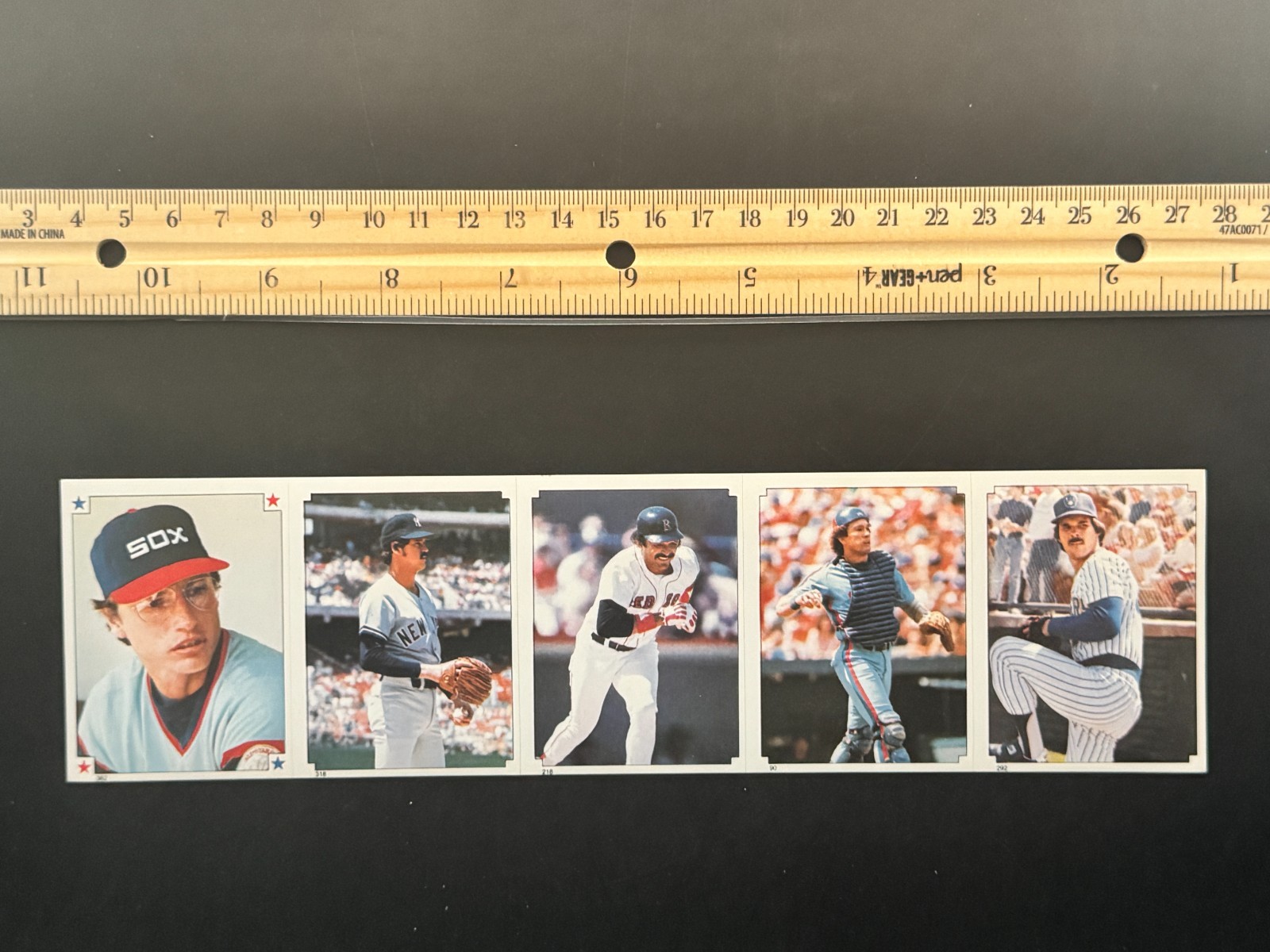 1984 Topps Sticker Complete Panel, Gary Carter, Ron Guidry, #4