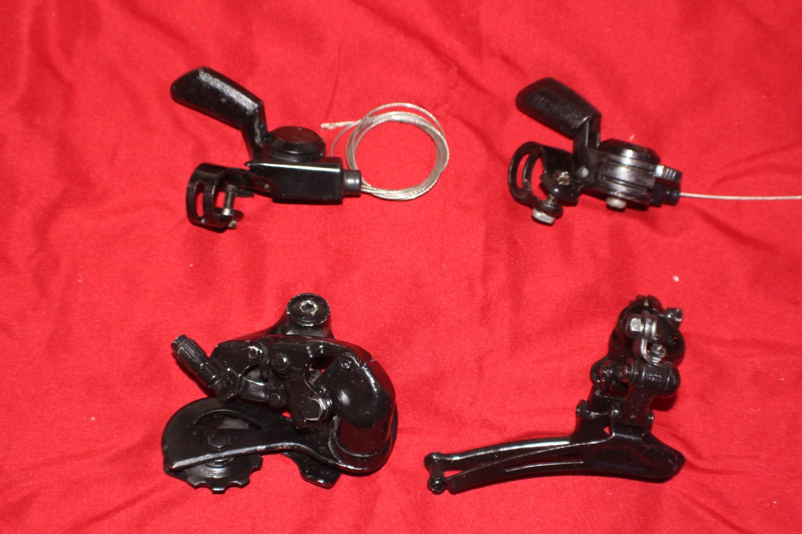 SHIMANIO SIS SHIFTERS AND FRONT AND REAR DERAILLEURS