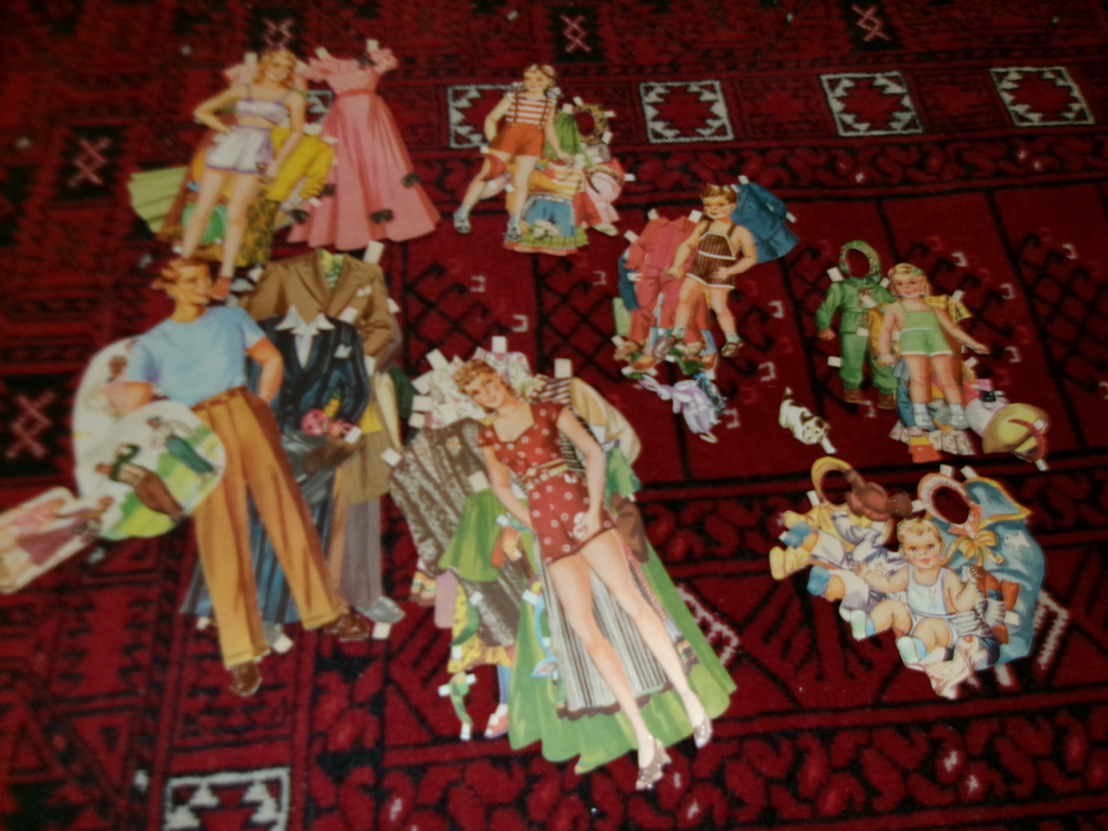 Family of Paper Dolls, vintage Saalfield paper dolls, 1947