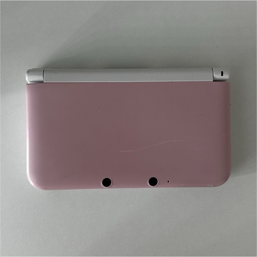 Nintendo 3DS XL Pink/White Console w/ Stylus, Charger, Case & 8 Game Cartridges