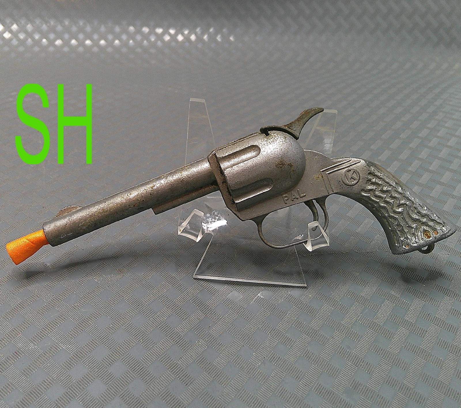 Vintage Kilgore Circle K PAL Toy Pistol Cap Gun Western Cowboy Diecast Metal 6"