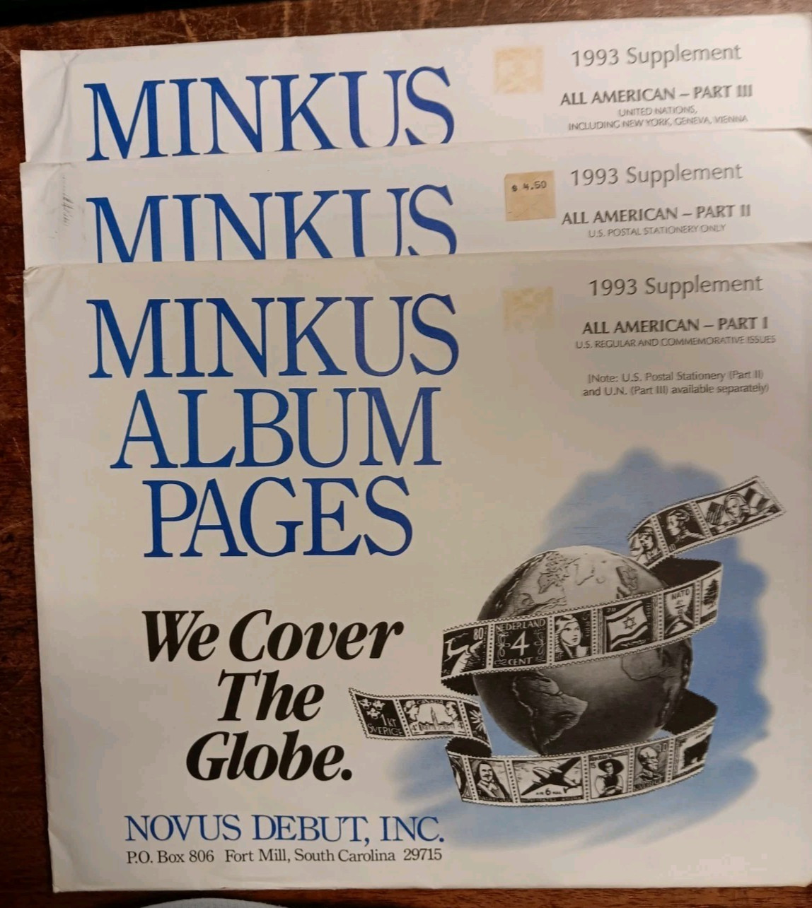 Minkus 1993 All-American Supplements...Complete w Parts I, II & III...NOS