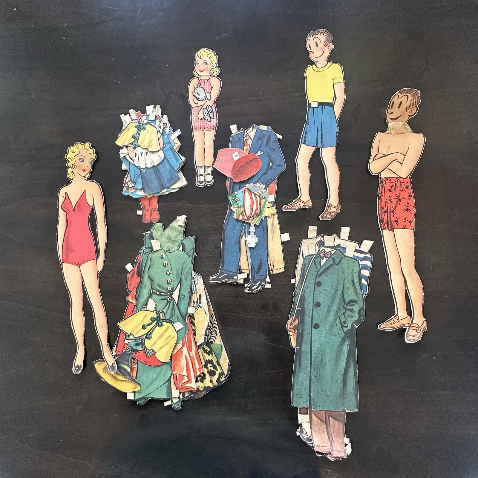 Vintage 1950s Blondie Paper Dolls & Clothes Dagwood Comics