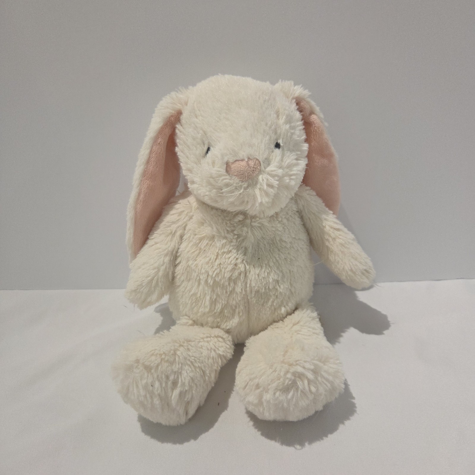 Carters Pink & White Bunny Rabbit Musical Wind Up Head Moves Plush Music Box