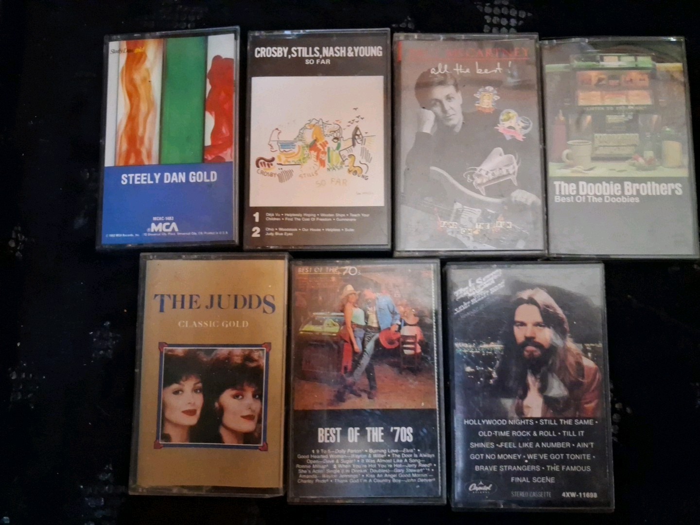 Mixed Lot of 7 Cassette Tapes Various Artists 70s And 80s