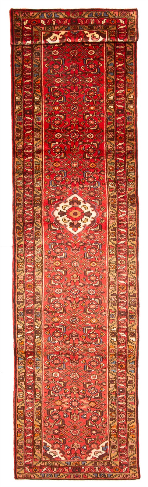 Vintage Hand-knotted Runner Rug 2'9" x 12'6" Traditional Oriental Wool Carpet