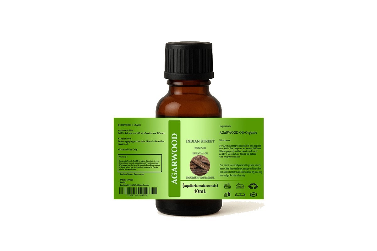 Pure Agarwood Essential Oil 10ml Natural Oud Oil Aromatherapy Diffuser Massage