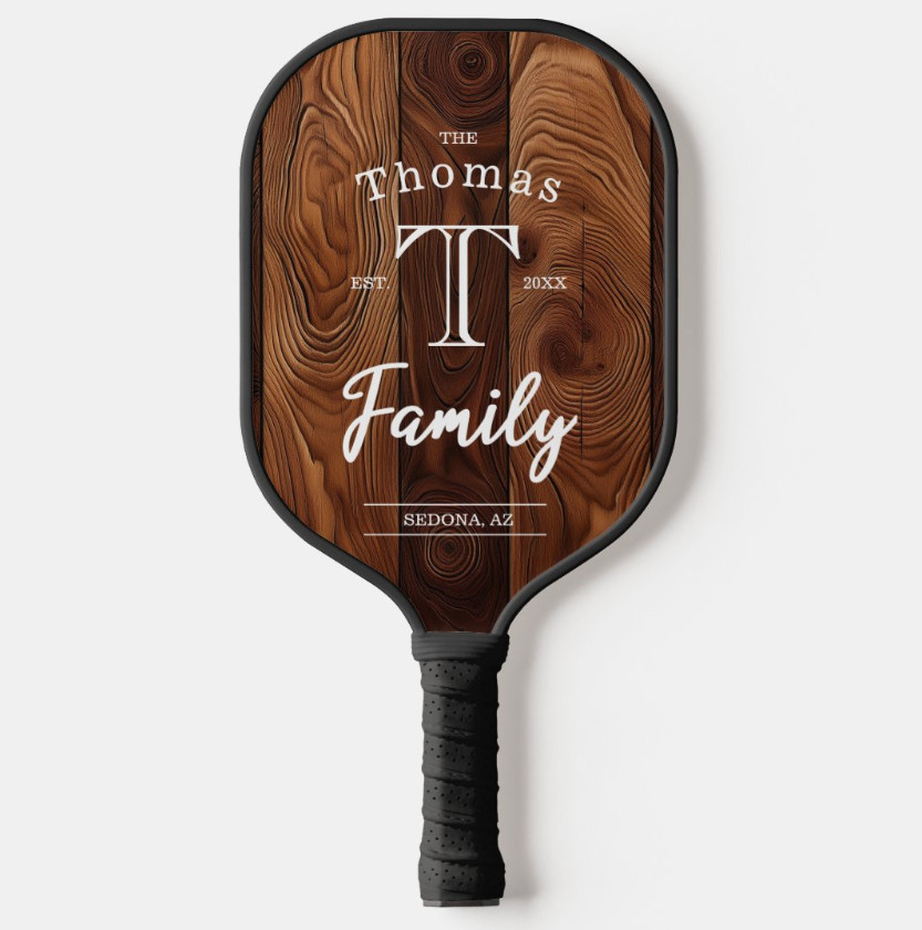 Custom Family Monogram Pickleball Paddle